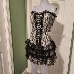 Elegant Black Lace Mini Dress